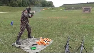 Teaser: Dale shoots a tank with a Scary Flying Carrot of Doom (Swiss training rifle grenade)
