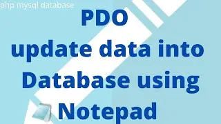 #3 PDO CRUD operation | Update query using PDO