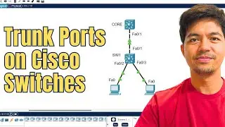 Configure trunk ports on Cisco switch (CISCO PACKET TRACER)