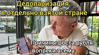 Дедоларизация  отдельно взятой страны. Причина роста рубля вопреки всему