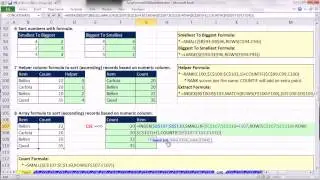 Ctrl + Shift + Enter: Excel Array Formulas 20: Extract Unique Lists & Sorting Formulas