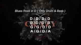 Blues Rock Backing Track in D ( Bass & Drums only )