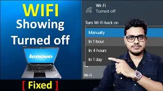 How to fix wifi button not working in Lenovo laptop | wifi showing turn wifi back on manually