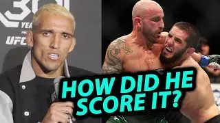 How Charles Oliveira scored Islam Makhachev vs. Alexander Volkanovski