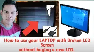 How to use a LAPTOP with Broken LCD screen without buying new LCD