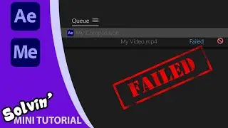 How to fix a Failed Render from After Effects