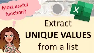 Extract unique values from a list in excel with the UNIQUE function