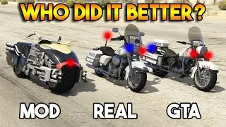 GTA 5 POLICE BIKE VS MODDER POLICE BIKE VS REAL COP BIKE (WHICH IS BEST?)