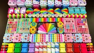 RELAXING WITH CLAY PIPING BAGS VS EYE SHADOW KIT VS GLITTER ! Mixing Random Things Into Slime #5454