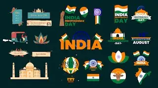 INDIA Green Screen (India Flag Green Screen, India Lower Thirds, Titles & Indian Icons Green Screen)