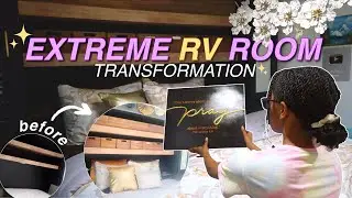 EXTREME RV ROOM TRANSFORMATION! | new rv mattress, decor, & organizing!