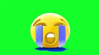 3D Crying Face  Emoji Loop Green Screen Animation | Royalty-Free