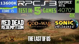 RPCS3 Emulator Test In 5 Games 4K | RTX 4070Ti + i5 13600K