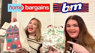 B&M & Home Bargains STOCKING CHALLENGE | shop with us for gift ideas | HUGE surprise ending! 🥹