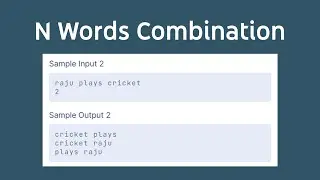 N Word Combination Python Coding Practice | CodeNet | NxtWave | CCBP 4.0
