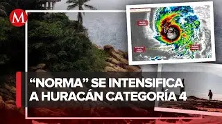 Huracán Norma se intensifica a categoría 4, afectará costas del noreste mexicano