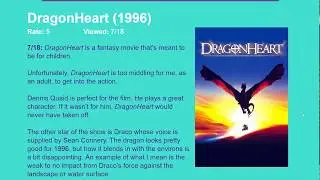 Movie Review: DragonHeart (1996) [HD]