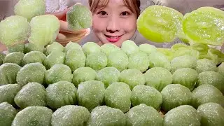 ASMR Grape Mochi【Mukbang/ Eating Sounds】【English subtitles】