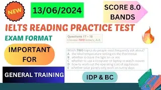 ielts general reading practice test 2024 with answers | 13 june 2024