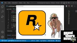 Rockstar Games Logo Drawing Using Python Turtle | Python For Beginners | GTA Game |@RockstarGames ​