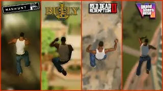CJ JUMPS FROM HIGHEST POINT IN ROCKSTAR GAMES