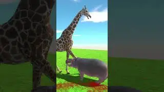GIRAFFE VS HIPPO - Animal Revolt Battle Simulator #battle #games #animalrevoltbattlesimulator #arbs