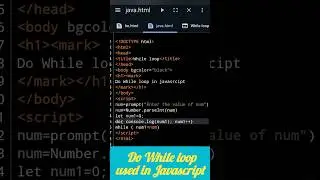 Do While loop Used in Javascript #dowhileloop #javascipt #coding