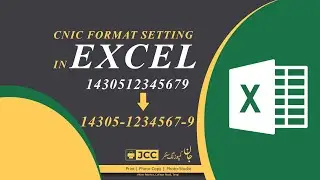 CNIC Number Format in Excel | How to Format ID Card Number in Excel