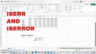 About The ISERR and ISERROR Functions in Microsoft Excel! Troubleshoot Different Kinds Of Errors!