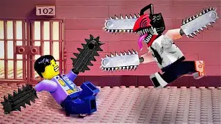 Polizist verwandelt sich in Chainsaw Man - Lego City Polizei