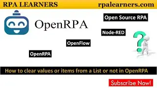 How to clear values or items from a list using OpenRPA