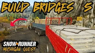 How to do 'Mountain Bridge' task in Black River | SnowRunner Michigan Walkthrough