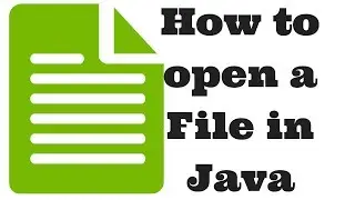 How to open a File in Java
