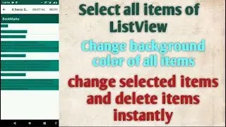 Highlight Selected items in list View | Select All Bookmarks button in options menu