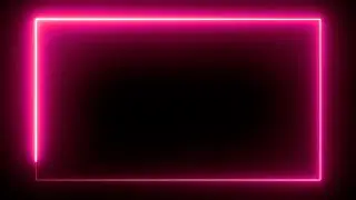 HD Pink Colour Neon lights rectangle frame animated background