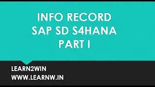 Customer Material Info Record sap sd | plant determination in sale order in sap sd | info record sap
