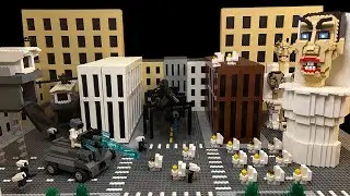 Epic LEGO Skibidi Toilet Cameramen Army VS Skibidi Toilets & Bosses