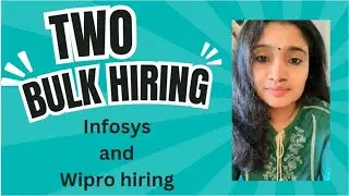 Infosys Bulk Hiring | Wipro latest hiring| Freshers are 100% Eligible