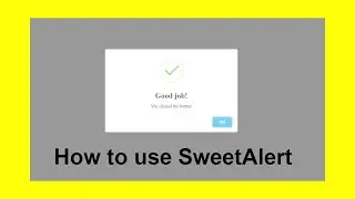 How to use SweetAlert in website || AlertBox using JavaScript SweetAlert