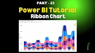 Part - 23 | How to Create Ribbon Chart in Power BI | Use Ribbon Chart | Chart Series | Hindi