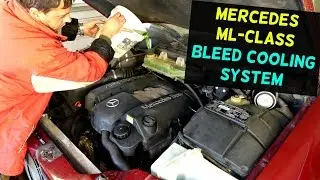 MERCEDES W163 HOW TO BLEED COOLING SYSTEM ML320 ML430 ML500 ML350 ML230 ML270