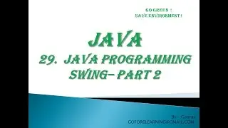 JAVA PROGRAMMING SWING – PART 2