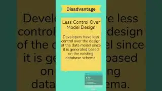 Advantages and Disadvantages of Database First Approach #entityframeworkcore