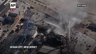 Large fire damages New Jersey amusement park