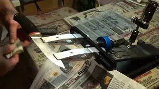 Ножи. Обзоры тесты и заточка.Сталь CPM 420V. Заточка эльбор. Финиш камень Тиб.