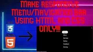 Create a responsive Menu Bar using HTML and CSS ||