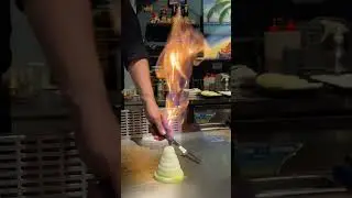 Flaming Onion Volcano #shorts #food