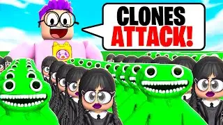 Can We CLONE OURSELVES In ROBLOX CLONE YOURSELF!? (999,999,999 WEDNESDAY CLONES!)