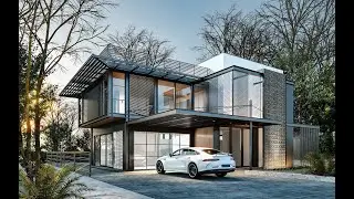 SketchUp VRay 5 EXTERIOR  #28 Villa (Dawn Render)