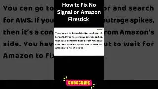 How to Fix No Signal on Amazon Firestick #shorts #shortvideo #amazonfiretvstick #amazonfiretv